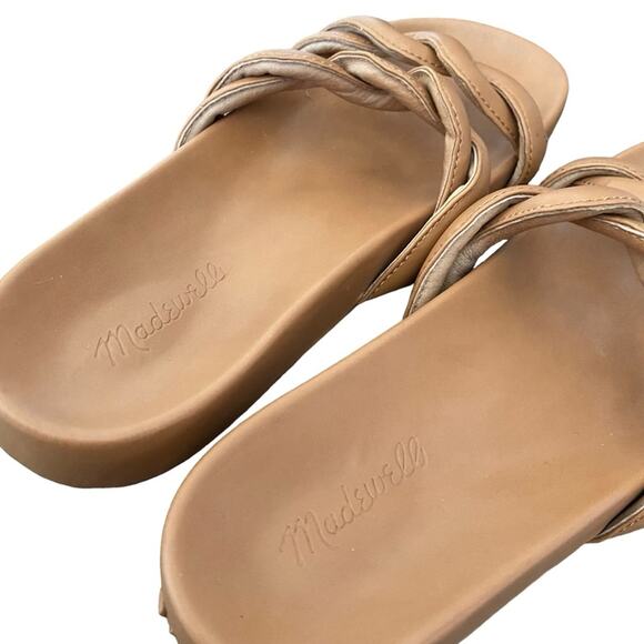 Madewell The Walker Slide Desert Camel Brown Leather Slide Sandal size 9 - Picture 8 of 12